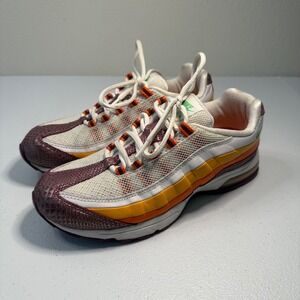 Nike Air Max 95 Women Shoes White Orange Purple Snake Skin Sz 7.5 313866 131